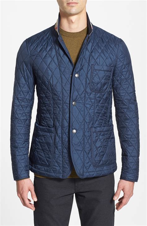 Burberry Brit Men's Howe Quilted Sports Jacket in NAVY